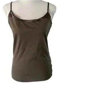 Banana Republic Women's Brown Nylon/Spandex Adj Strap Camisole Tank Top